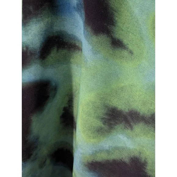 Women's Topshop Green & Black Tie dye Dress Size US 6 - Picture 3 of 8
